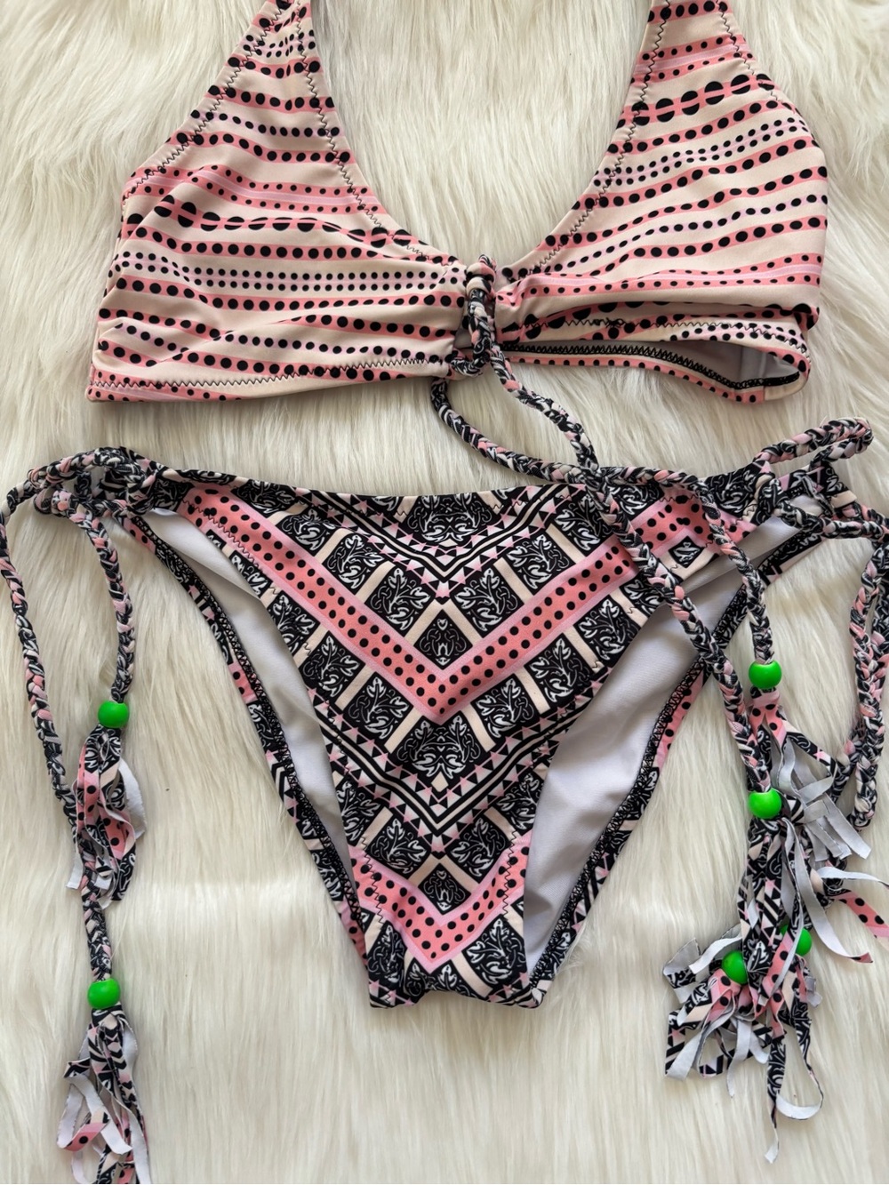 Boho Halter Bikini Set